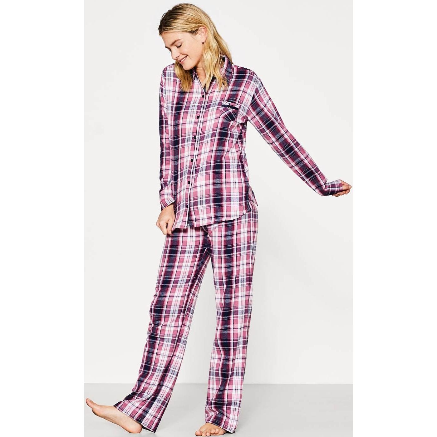 chef Druif schoenen Roze flanellen pyjama van Esprit | Online de mooiste pyjama's, nachthemden,  ondermode en meer
