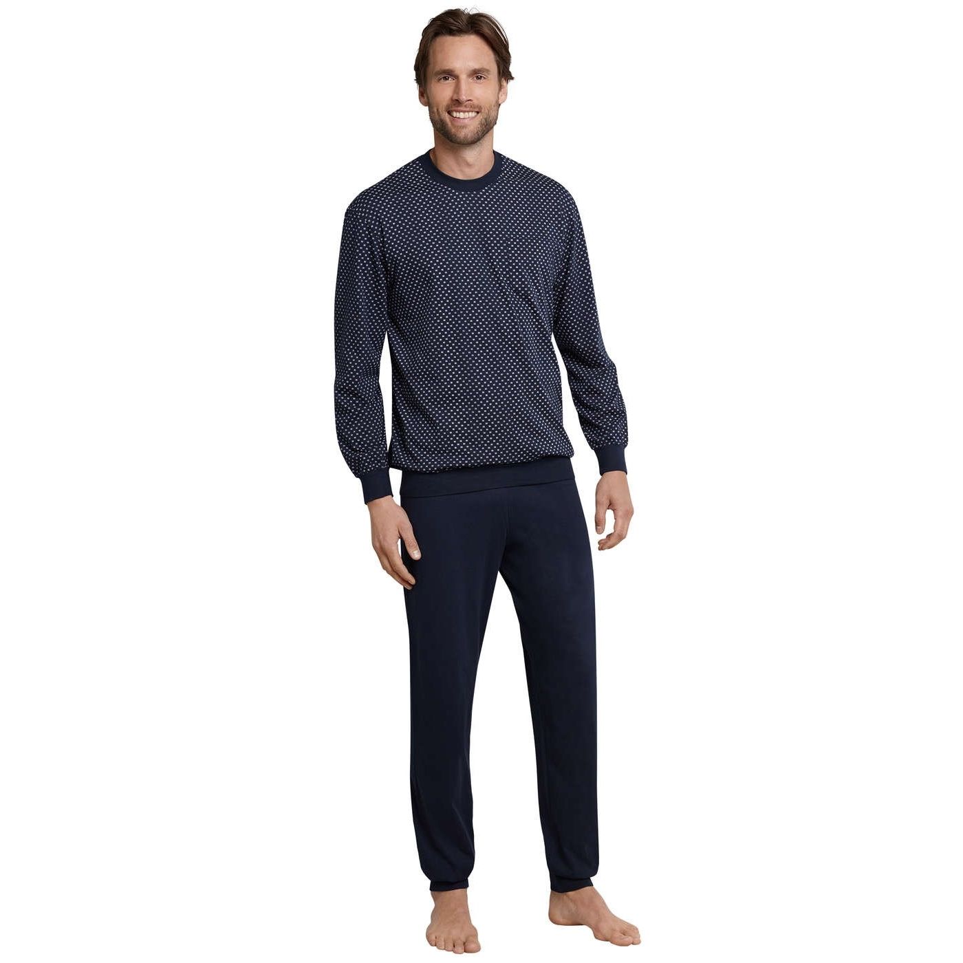 Blauwe heren pyjama Schiesser | Bestel eenvoudig online | Gratis | Snel in huis | Online de mooiste pyjama's, ondermode en meer