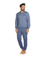 Warme jeansblauwe heren pyjama Comte