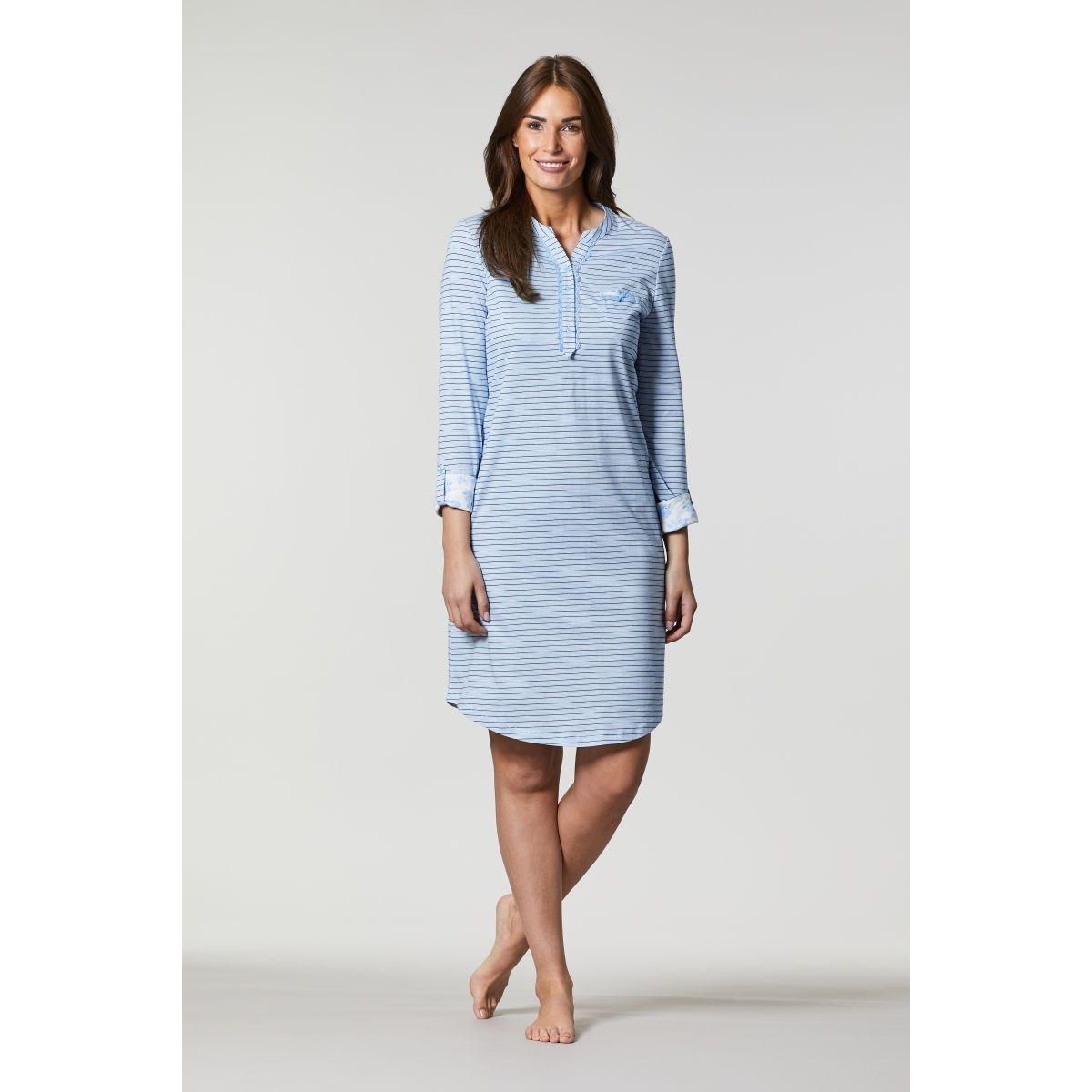 sticker Populair Lee Blauw strepen nachthemd Ringella | Gratis verzending Pyjama-webshop |  Online de mooiste pyjama's, nachthemden, ondermode en meer