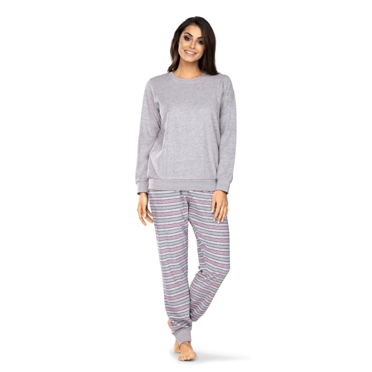 Allergie borduurwerk staan Dames badstof pyjama grijs | Gratis verzending | Online de mooiste  pyjama's, nachthemden, ondermode en meer