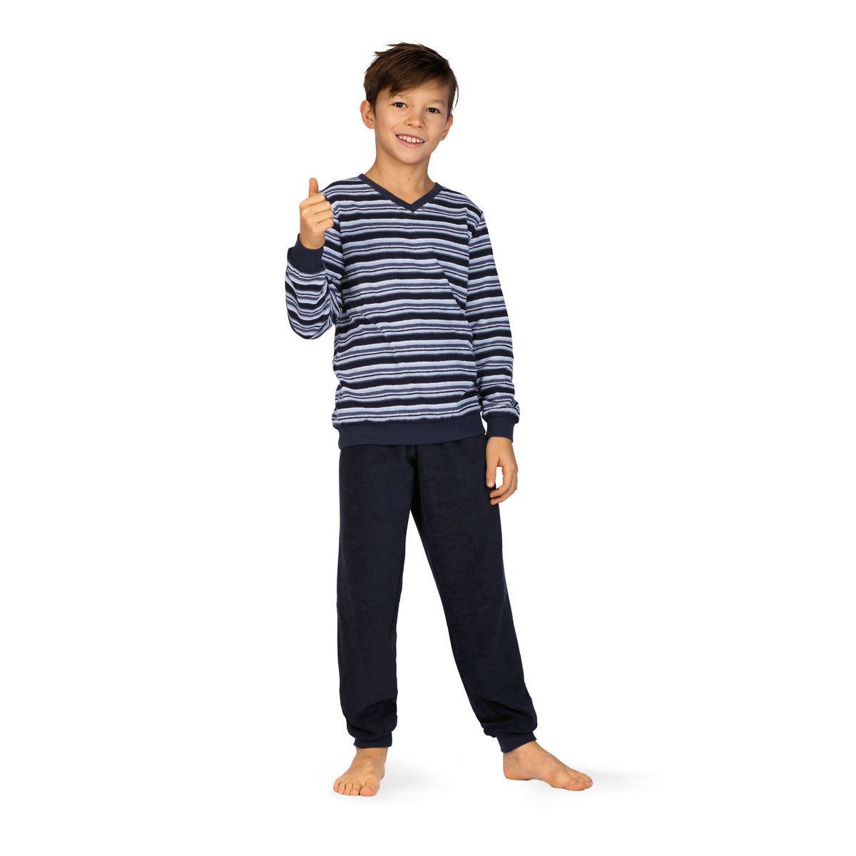Jongens pyjama blauw badstof Gratis verzending Online de pyjama's, nachthemden, ondermode en meer