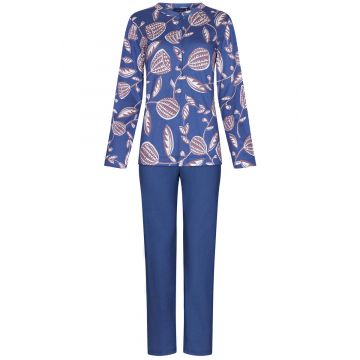 Blauwe dames pyjama met knopen