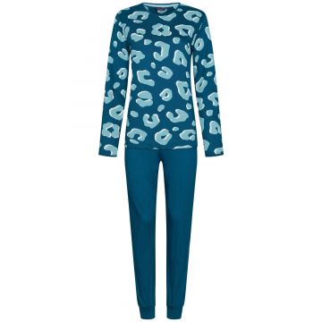 Blauwe Rebelle pyjama panterprint