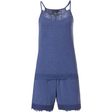 Pastunette mouwloze shortama blauw