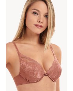 Bruin-rode push-up bh Lisca Evelyn A - D