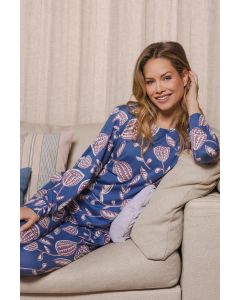 Blauwe dames Pastunette pyjama