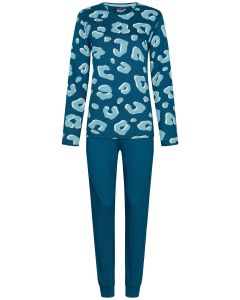 Blauwe Rebelle pyjama panterprint