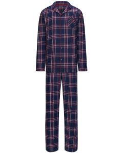 Flanellen heren doorknoop pyjama Jim