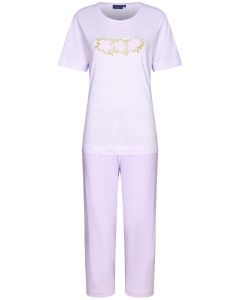Paarse katoenen pyjama Pastunette