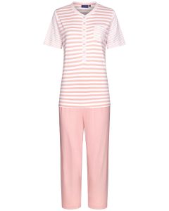 Katoenen pyjama roze strepen