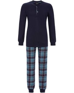 Ruiten heren pyjama blauw