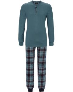 Ruiten heren pyjama groen