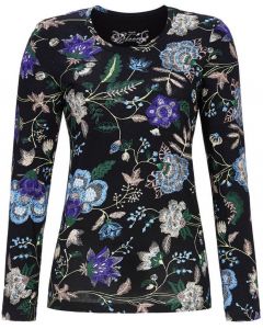 Paarse bloemen pyjamashirt Ringella