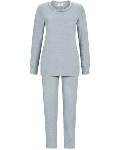 Blauw warm fleece huispak Ringella