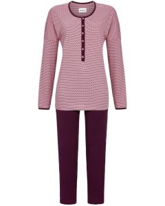 Roze katoenen pyjama Ringella 7/8 broek