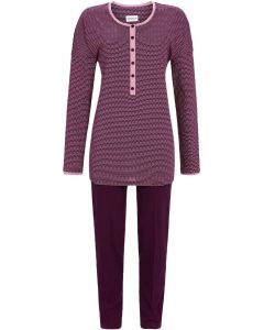 Paarse katoenen pyjama Ringella 7/8 broek